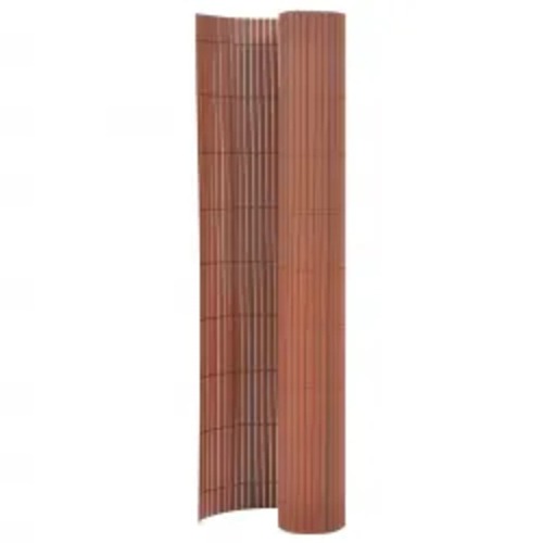 Double-Sided Garden Fence 110x400 cm Brown