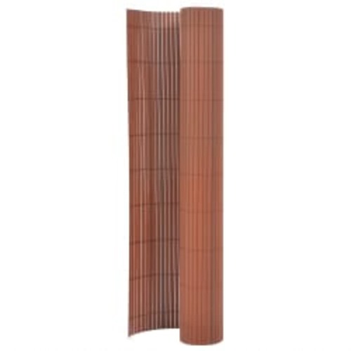 Double-Sided Garden Fence 110x500 cm Brown