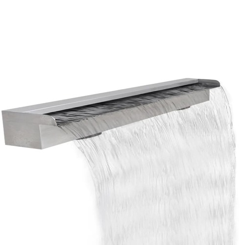 Rectangular Waterfall Pool Fountain Stainless Steel 110 cm
