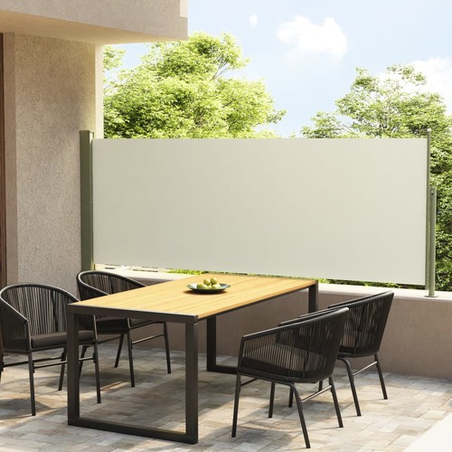 Patio Retractable Side Awning 117x300 cm Cream