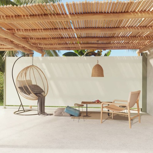 Patio Retractable Side Awning 200x600 cm Cream