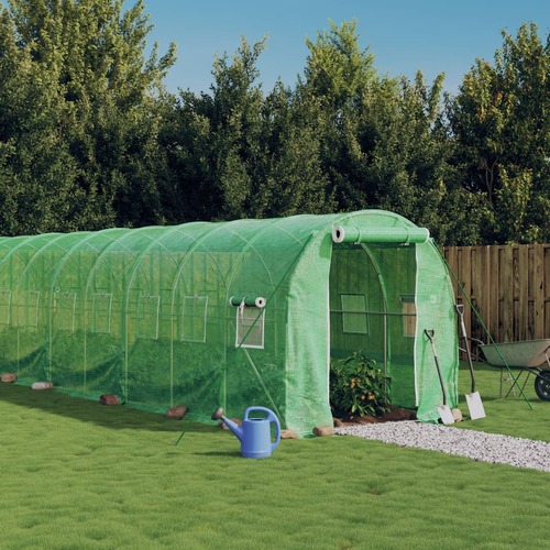 Greenhouse with Steel Frame Green 16 m² 8x2x2 m