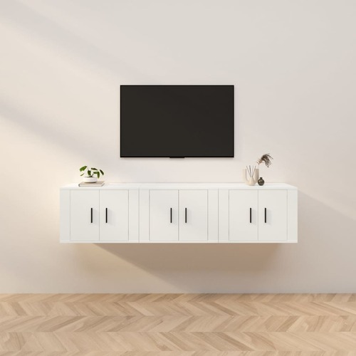 Wall-mounted TV Cabinets 3 pcs White 57x34.5x40 cm