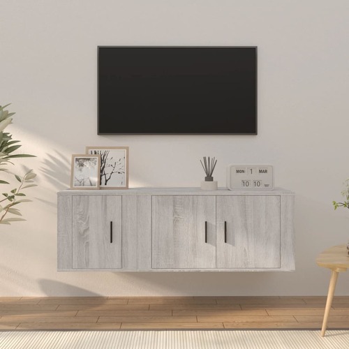 2 Piece TV Cabinet Set Grey Sonoma Engineered Wood