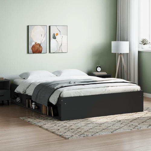 Bed Frame Black 150x200 cm
