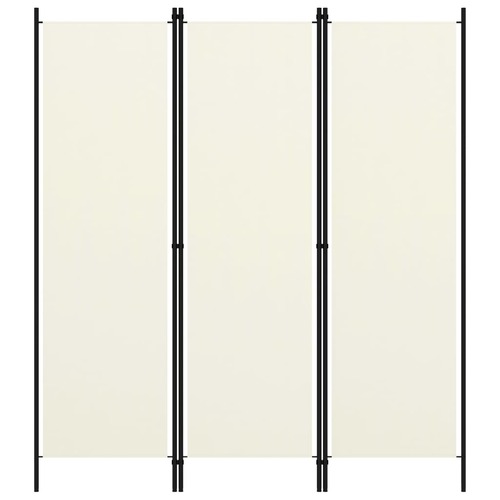 3-Panel Room Divider White 150x180 cm