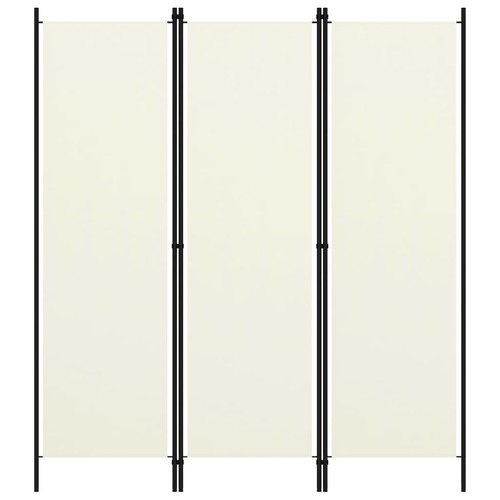 3-Panel Room Divider White 150x180 cm