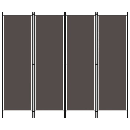 4-Panel Room Divider Anthracite 200x180 cm