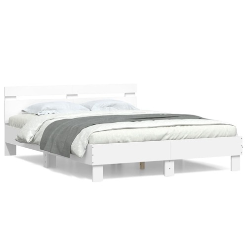 Bed Frame without Mattress White 150x200 cm