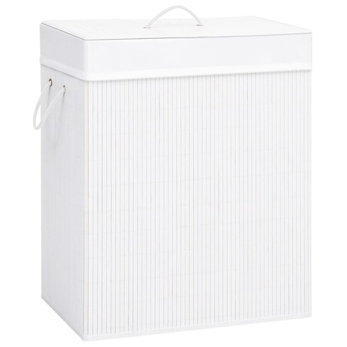 Bamboo Laundry Basket White 83 L