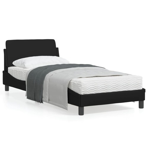 Bed Frame "Dover" Black 90x190 cm Faux Leather