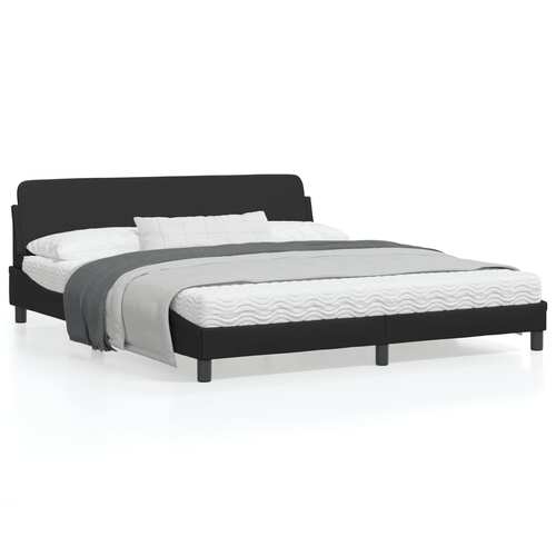 Bed Frame "Dover" Black 180x200 cm King Faux Leather