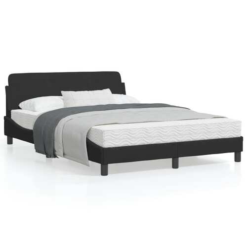 Bed Frame "Dover" Black 137x190 cm Double Velvet