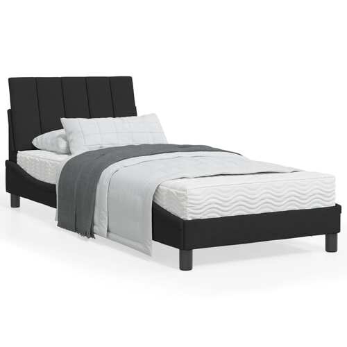 Bed Frame without Mattress "Hanko" Black 90x190 cm Velvet