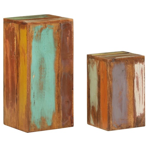 Plant Stands 2 pcs Solid Reclaimed Wood