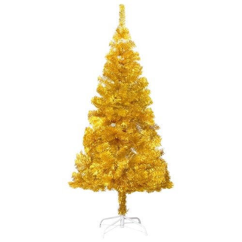 Artificial Christmas Tree with Stand Gold 210 cm PET