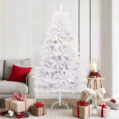 Artificial Christmas Tree White 180 cm PVC and Metal