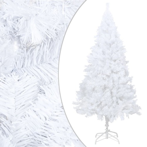 Artificial Christmas Tree with Thick Branches White 150 cm PVC