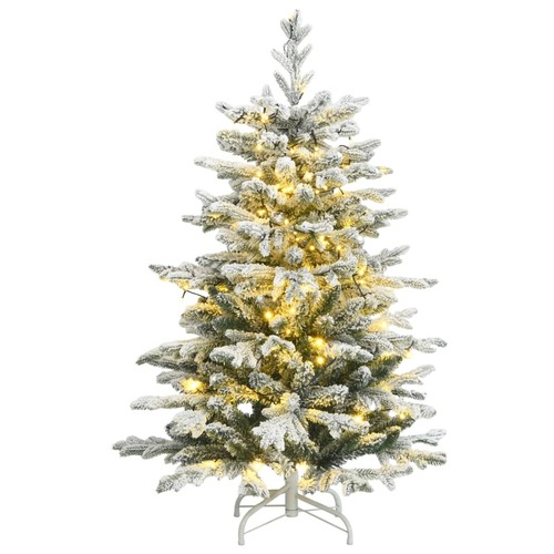 Artificial Hinged Christmas Tree 150 LEDs & Flocked Snow 150 cm