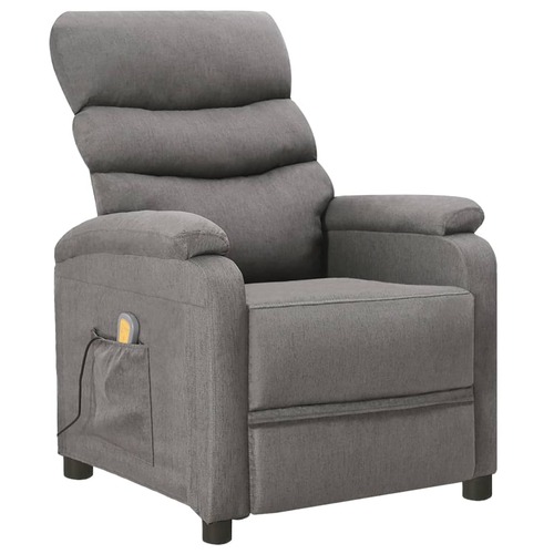 Massage Chair Light Grey Fabric