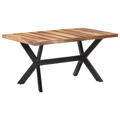 Dining Table 160x80x75 cm Solid Wood with Honey Finish
