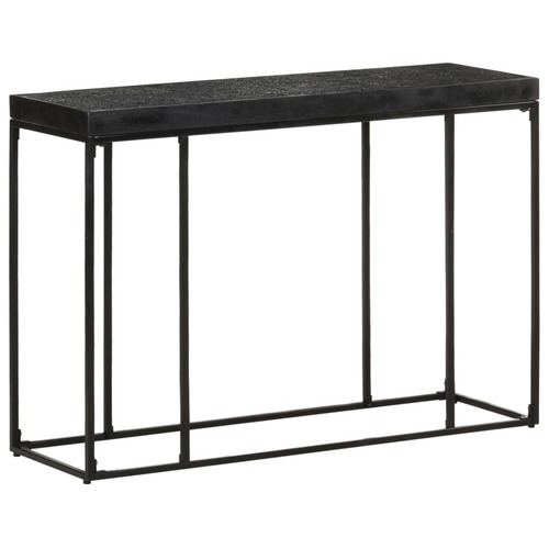 Console Table Black 110x35x76 cm Solid Acacia and Mango Wood