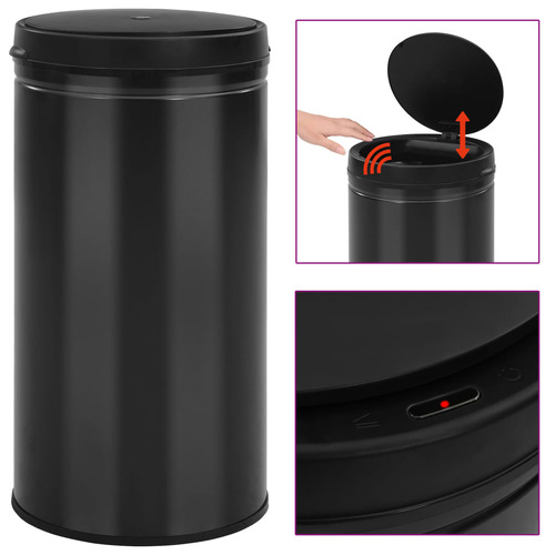 Automatic Sensor Dustbin 60 L Carbon Steel Black