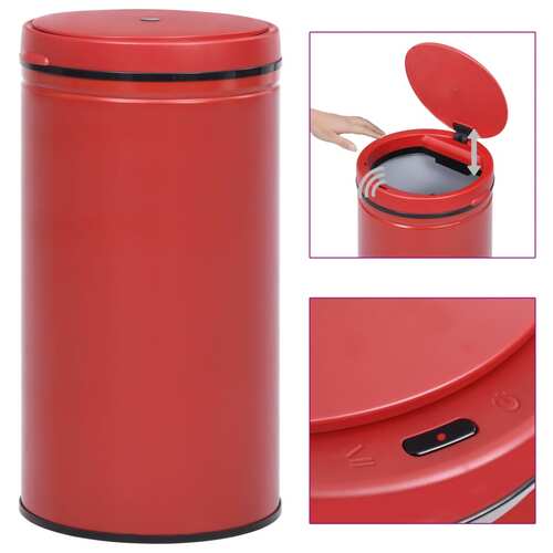 Automatic Sensor Dustbin 60 L Carbon Steel Red