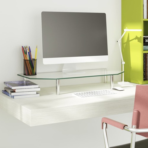 Monitor Stand 60x26x8.6 cm Transparent Glass