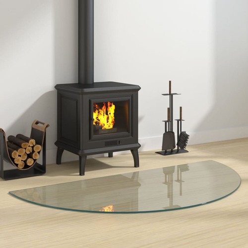 Fireplace Glass Plate Half Round 1200x600 mm