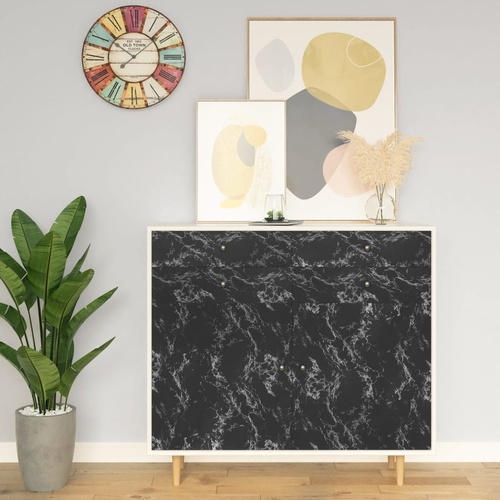 Self-adhesive Furniture Film Black Stone 500x90 cm PVC
