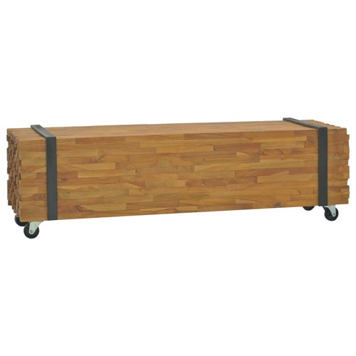 TV Stand 110x30x32.5 cm Solid Teak Wood