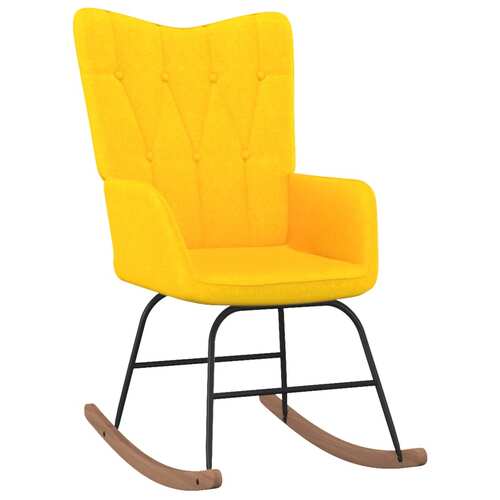 Rocking Chair Mustard Yellow Fabric