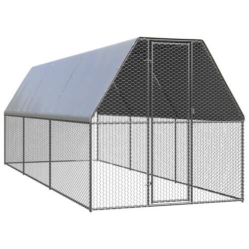 Chicken Cage 2x6x2 m Galvanised Steel