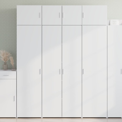 Highboard White 80x42.5x185 cm Engineered Wood