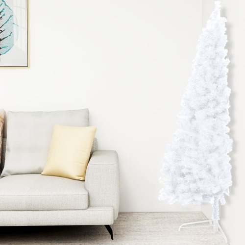 Artificial Half Christmas Tree with Stand White 240 cm PVC