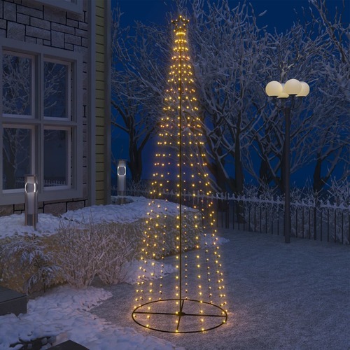 Christmas Cone Tree 330 Warm White LEDs Decoration 100x300 cm