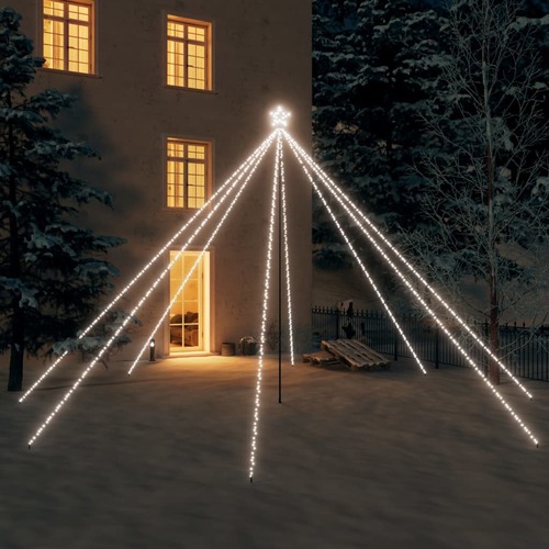 Christmas Tree Lights Indoor Outdoor 800 LEDs Cold White 5 m