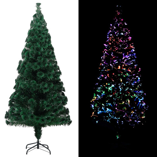 Artificial Christmas Tree with Stand Green 180 cm Fibre Optic