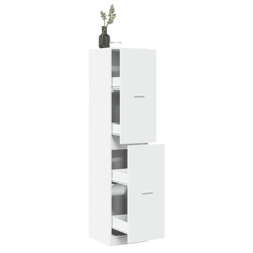Apothecary Cabinet White 40x41x174.5 cm Engineered Wood