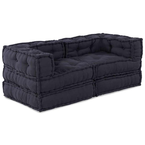 Cushion 2 pcs Anthracite 70 x 70 x 54 cm Polyester