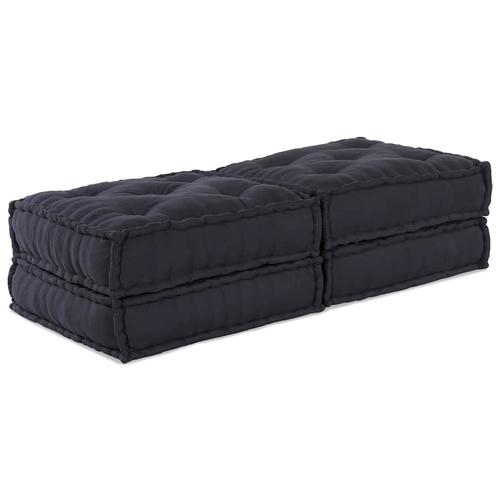 Cushion 2 pcs Anthracite 70 x 70 x 36 cm Polyester