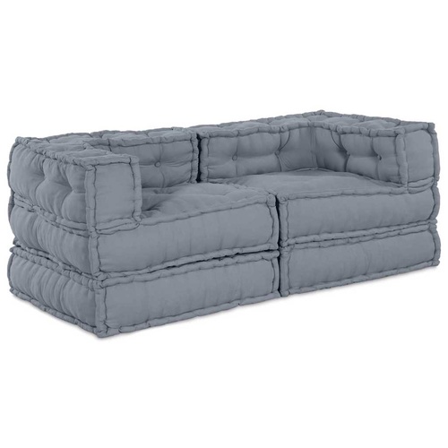 Cushion 2 pcs Grey 70 x 70 x 54 cm Polyester