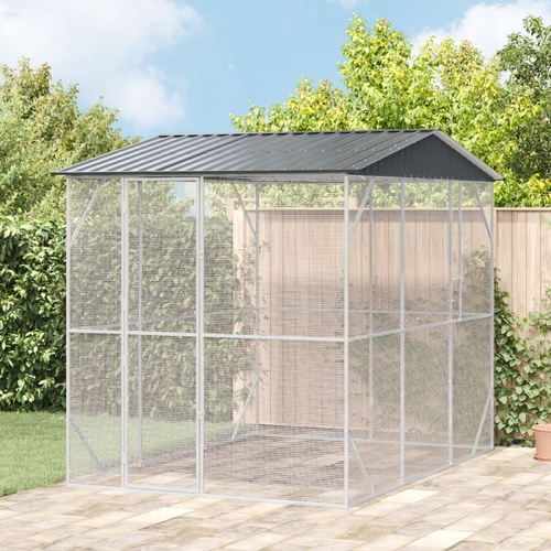 Bird Aviary Anthracite 310x227x247 cm Steel