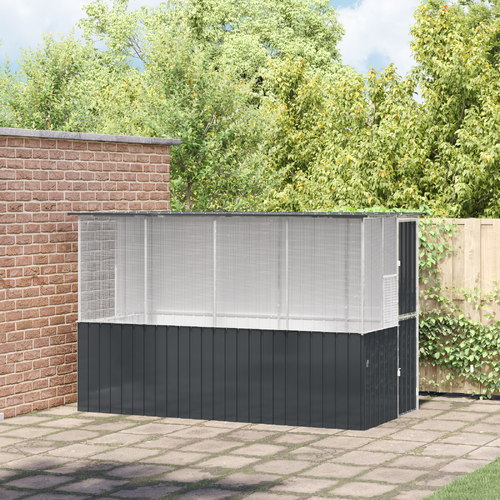 Bird Cage Anthracite 215 x 78 x 200 cm - Galvanised Steel