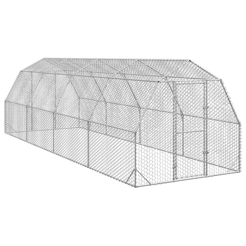 Chicken Run 2.5x8x2.25 m Galvanised Steel