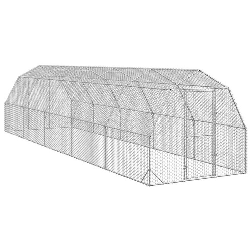 Chicken Run 2.5x10x2.25 m Galvanised Steel