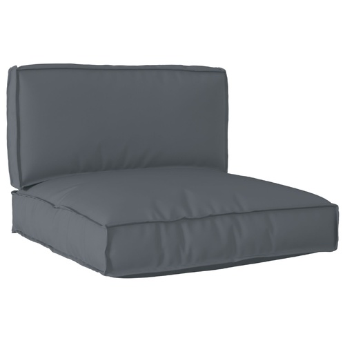 2 Piece Pallet Cushion Set Anthracite Oxford Fabric