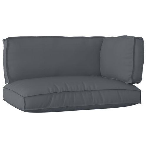 3 Piece Pallet Cushion Set Anthracite Oxford Fabric