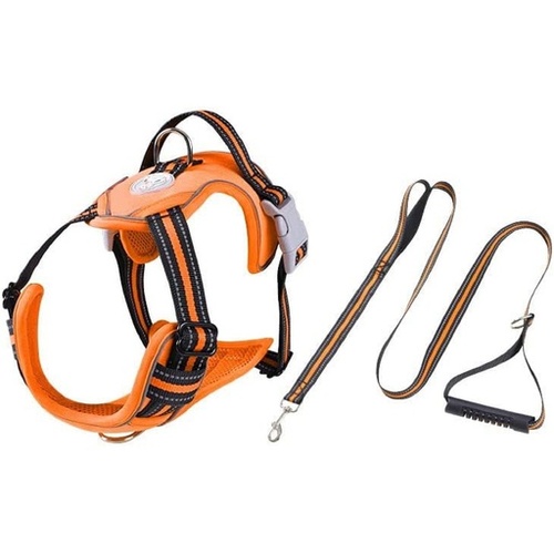 FLOOFI Dog Harness Vest XL Size (Orange)
